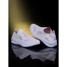 ASIAN Men Grey Printed Slip-On Sneakers