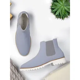 yoho Women Mid Top Lightweight Platform Heel Chelsea Boots