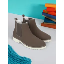 yoho Women Mid Top Lightweight Platform Heel Chelsea Boots