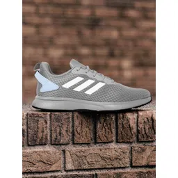 ADIDAS Men Grey Woven Design Harquin Running Shoes
