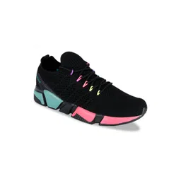 Campus Women Black Mesh Running Shoes
