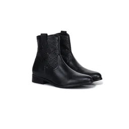 Zoom Shoes Women Textured Block-Heeled Chelsea Boots