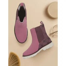 Yoho Women Mid Top Digital Printed Chelsea Boots