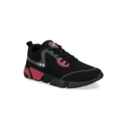 Campus Women Black Mesh Running Shoes