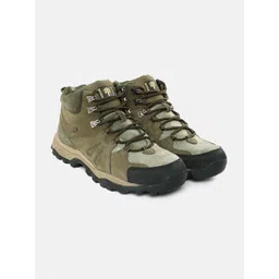 Woodland Men Leather Mid-Top Flat Boots