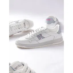 RARE RABBIT Men Leor Printed Leather Sneakers