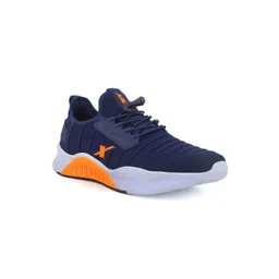 Sparx Men Navy Blue Mesh Long Distance Running Non-Marking Shoes