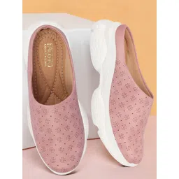 FAUSTO Women Perforated Lightweight Mule Sneakers