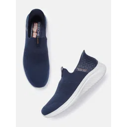 Skechers Men Navy Blue Ultra Flex 3.0 Slip-On Sneakers