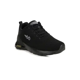 Campus Men Black Mesh Running Shoes