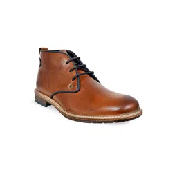 HX London Men Mid Top Leather Desert Boots