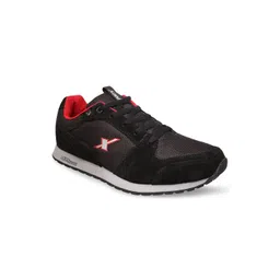 Sparx Men Black Mesh Running Non-Marking Shoes