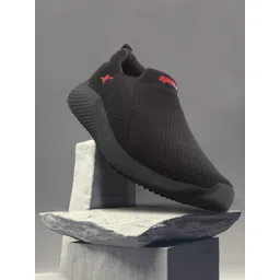Sparx Men Black Mesh Running Shoes