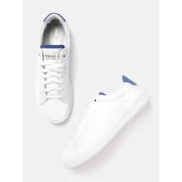 Woodland Men White Solid Leather Sneakers