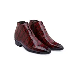 Bxxy Men 9 Cm Hidden Height Increasing Casual Block-Heeled Oxford Boots