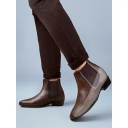 Bxxy Men 9 Cm Hidden Elevator Height Increasing Heeled Formal Chelsea Boots