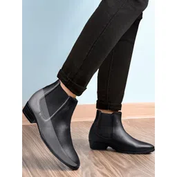 Bxxy Men 9 Cm Hidden Elevator Height Increasing Heeled Formal Chelsea Boots