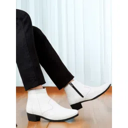 Bxxy Men 2 Inch Heel Height Increasing Formal Slip-on Zipper Boots