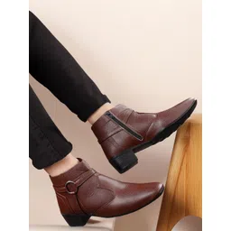 Bxxy Men 2 Inch Heel Height Increasing Formal Slip-on Zipper Ring Boots