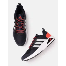 ADIDAS Men Woven Design Round-Toe Laufen Speed Running Shoes with Striped Detail