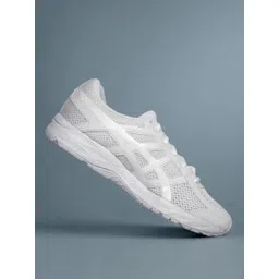 ASICS Men White Solid Woven Design Gel-Contend 4B+ Running Shoes