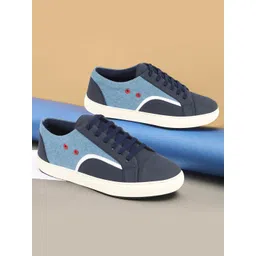 FAUSTO Men Colourblocked Anti-Skid Lightweight Canvas Sneakers