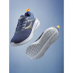 Action Men Navy Blue Mesh Running Non-Marking Sports Shoes