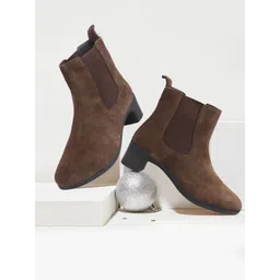 FAUSTO Women Mid-Top Chelsea Boots