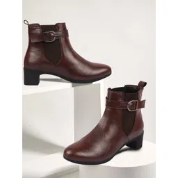 FAUSTO Women Mid-Top Chelsea Boots