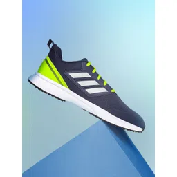 ADIDAS Men Navy Blue Woven Design Stunicon Running Shoes