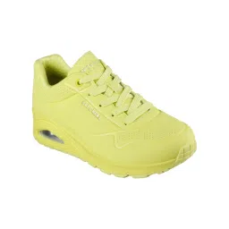 SKECHERS Women Uno Stand On Air Lime Green Casual Lace Up Sneakers