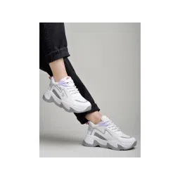 Shoetopia Daily Wear White Casual Sneakers for Women