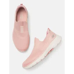 Skechers Women Pink Go Walk 6 - Glimmering Walking Shoes