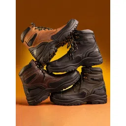 bacca bucci Men Protector Leather Motorcycle Boots