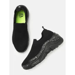 Carlton London sports Women Black Slip-On Running Shoes