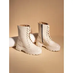 Inc.5 Women's Cream Derby Boots