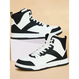 Ajile by Pantaloons Men's Black & White Ankle High Sneakers