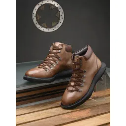 Hitz Men's Tan Derby Boots