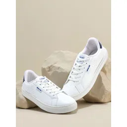 Woodland Men Textured Round Toe Lace Ups Sneakers