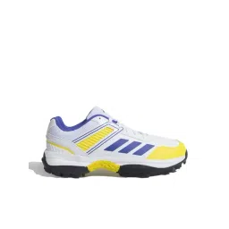 adidas Unisex CRI YARD White, Blue & Yellow Cricket Shoes