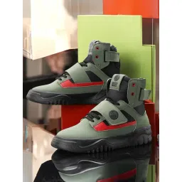 Bacca Bucci Men's DENVER Moss Green Ankle High Sneakers