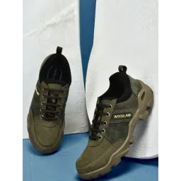 Woodland Men's Olive Casual Sneakers