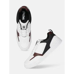 glitchez Men Colourblocked Perforated Lace-Ups Sneakers