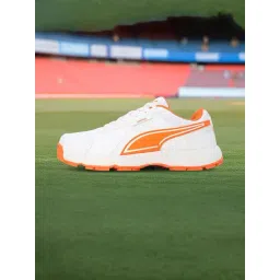 Puma White PUMA Cricket Strike Men's Shoes