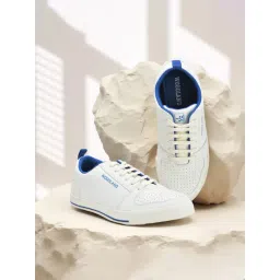 Woodland Men's White Casual Sneakers