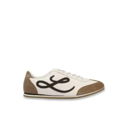 Louis Philippe Men's Off White Casual Sneakers