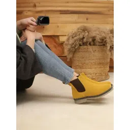 Saint G Women's Elaine Yellow Chelsea Boots