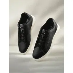 Woodland Men's Black Casual Sneakers