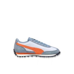 Puma Unisex Silver Mist & Rickie Orange Easy Rider Vintage Sneakers