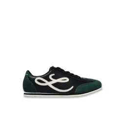 Louis Philippe Men's Black & Green Casual Sneakers